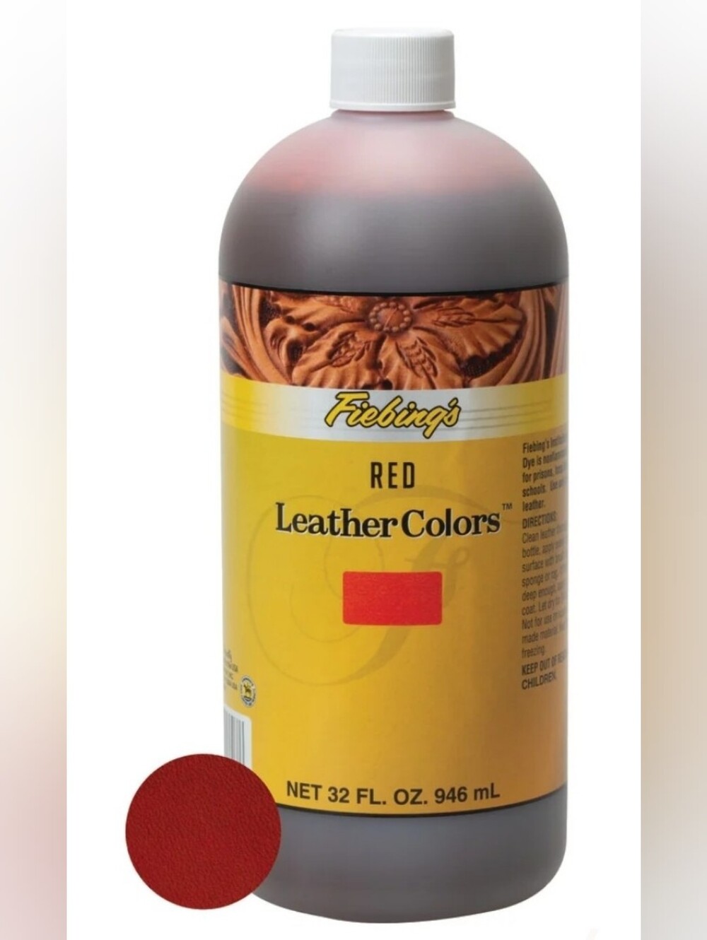 Fiebing's  Water-Based Leather Dye In The Color Red. Brand New *Sealed